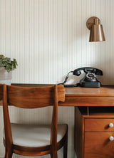 Chesapeake 4192-83425 Harville Aqua Double Stripe Wallpaper