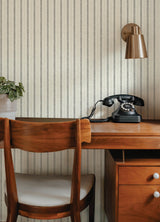 Chesapeake 4192-83429 Harville Black Double Stripe Wallpaper
