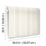 Chesapeake 4192-83433 Bingley Beige Embellished Stripe Wallp