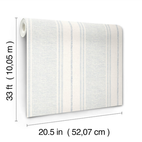 Chesapeake 4192-83439 Maddox Sky Blue Flannel Stripe Wallpap