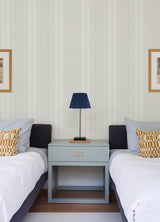 Chesapeake 4192-83440 Maddox Light Grey Flannel Stripe Wallp