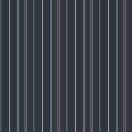 Chesapeake 4192-83450 Lascelle Navy Modern Pinstripe Wallpap
