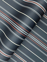 Chesapeake 4192-83450 Lascelle Navy Modern Pinstripe Wallpap