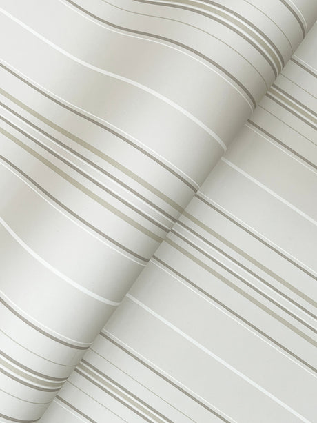 Chesapeake 4192-83451 Lascelle Light Grey Modern Pinstripe W