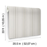 Chesapeake 4192-83451 Lascelle Light Grey Modern Pinstripe W