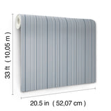 Chesapeake 4192-83452 Lascelle Light Blue Modern Pinstripe W