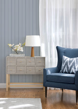 Chesapeake 4192-83452 Lascelle Light Blue Modern Pinstripe W