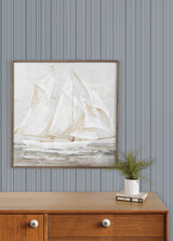 Chesapeake 4192-83452 Lascelle Light Blue Modern Pinstripe W