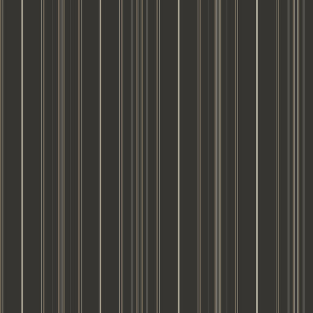Chesapeake 4192-83453 Lascelle Black Modern Pinstripe Wallpa