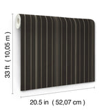 Chesapeake 4192-83453 Lascelle Black Modern Pinstripe Wallpa