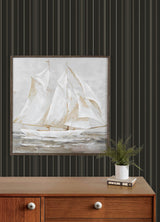 Chesapeake 4192-83453 Lascelle Black Modern Pinstripe Wallpa