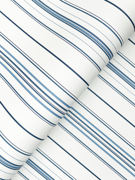 Chesapeake 4192-83454 Lascelle Blue Modern Pinstripe Wallpap