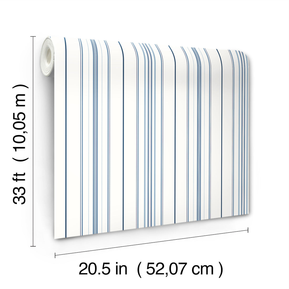Chesapeake 4192-83454 Lascelle Blue Modern Pinstripe Wallpap