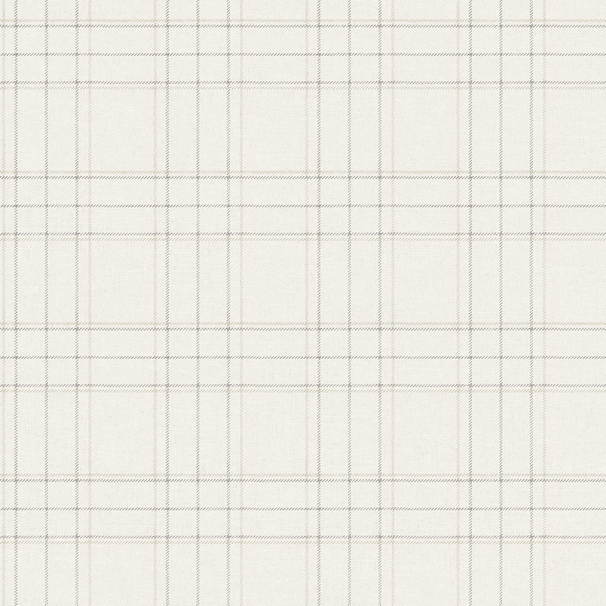 Chesapeake 4192-83455 Fox Hollow Ivory Dashed Plaid Wallpape