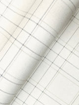Chesapeake 4192-83455 Fox Hollow Ivory Dashed Plaid Wallpape
