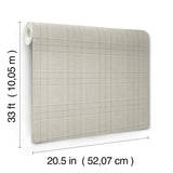 Chesapeake 4192-83456 Fox Hollow Light Grey Dashed Plaid Wal