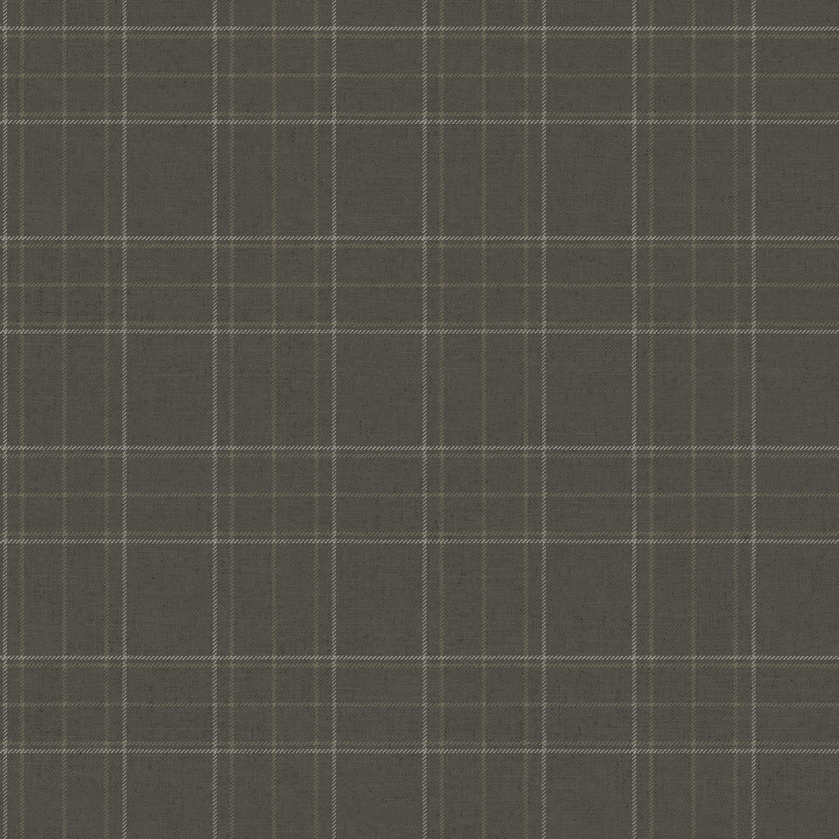 Chesapeake 4192-83457 Fox Hollow Charcoal Dashed Plaid Wallp