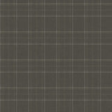 Chesapeake 4192-83457 Fox Hollow Charcoal Dashed Plaid Wallp