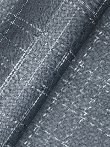Chesapeake 4192-83458 Fox Hollow Dark Blue Dashed Plaid Wall