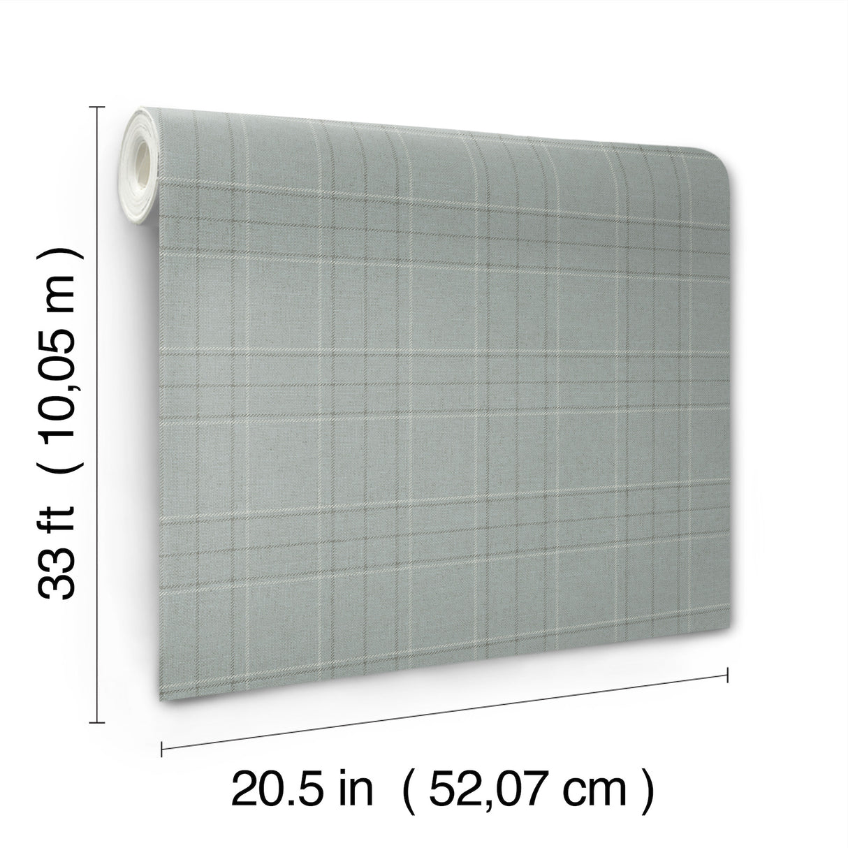 Chesapeake 4192-83459 Fox Hollow Turquoise Dashed Plaid Wall