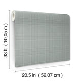 Chesapeake 4192-83459 Fox Hollow Turquoise Dashed Plaid Wall