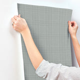 Chesapeake 4192-83459 Fox Hollow Turquoise Dashed Plaid Wall