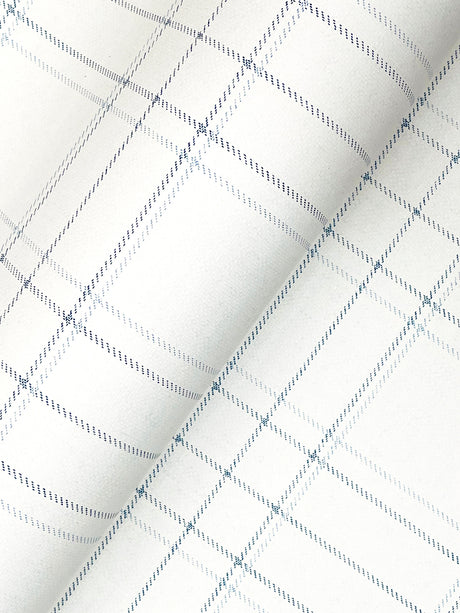 Chesapeake 4192-83460 Fox Hollow White Dashed Plaid Wallpape