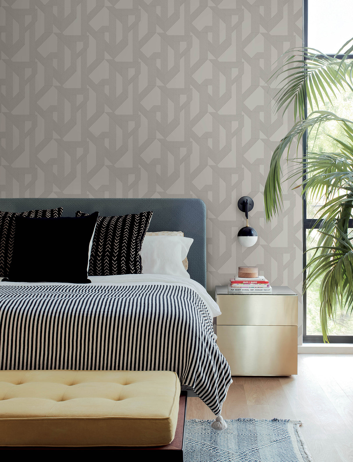 A-Street Prints 4198-27800 Franz Dove Geometric Wallpaper