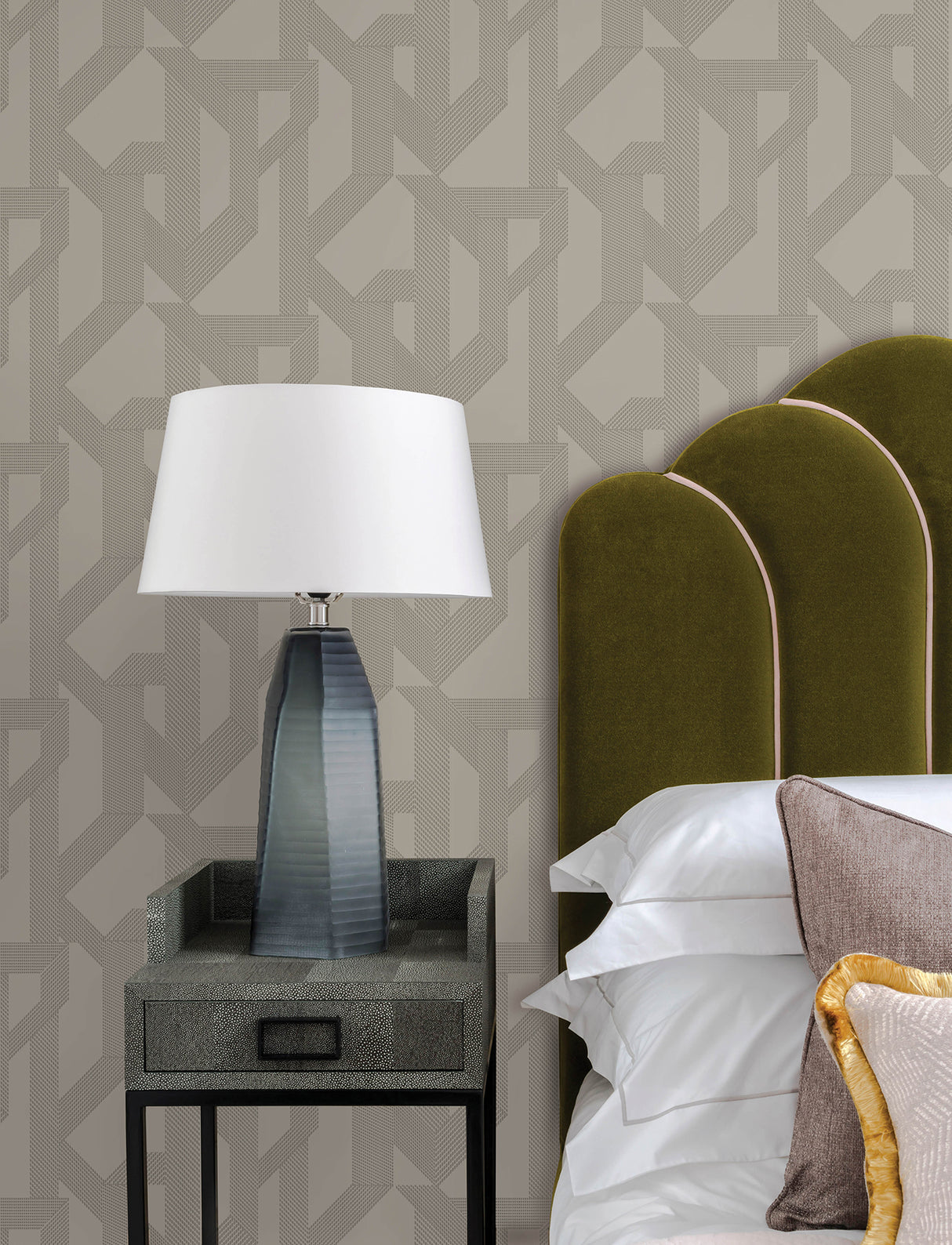 A-Street Prints 4198-27800 Franz Dove Geometric Wallpaper