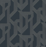 A-Street Prints 4198-27802 Franz Navy Geometric Wallpaper