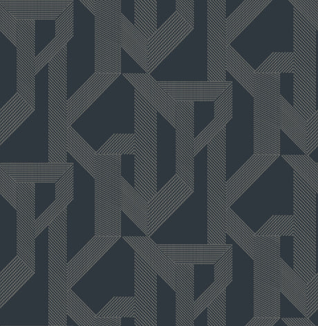 A-Street Prints 4198-27802 Franz Navy Geometric Wallpaper