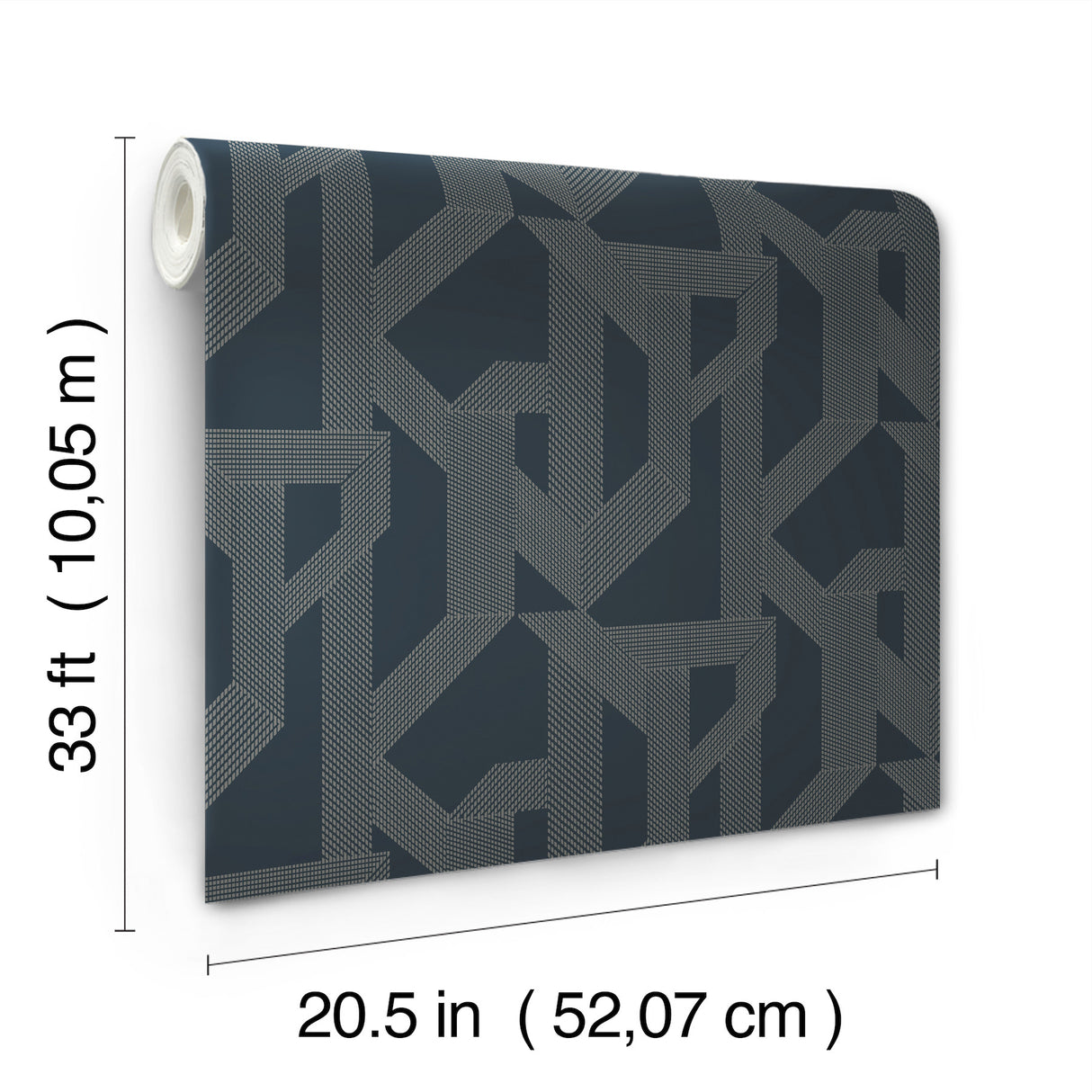A-Street Prints 4198-27802 Franz Navy Geometric Wallpaper