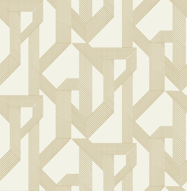 A-Street Prints 4198-27803 Franz Gold Geometric Wallpaper