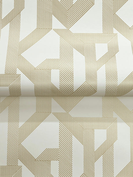 A-Street Prints 4198-27803 Franz Gold Geometric Wallpaper