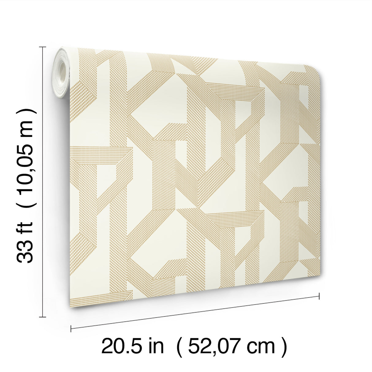 A-Street Prints 4198-27803 Franz Gold Geometric Wallpaper