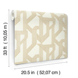 A-Street Prints 4198-27803 Franz Gold Geometric Wallpaper