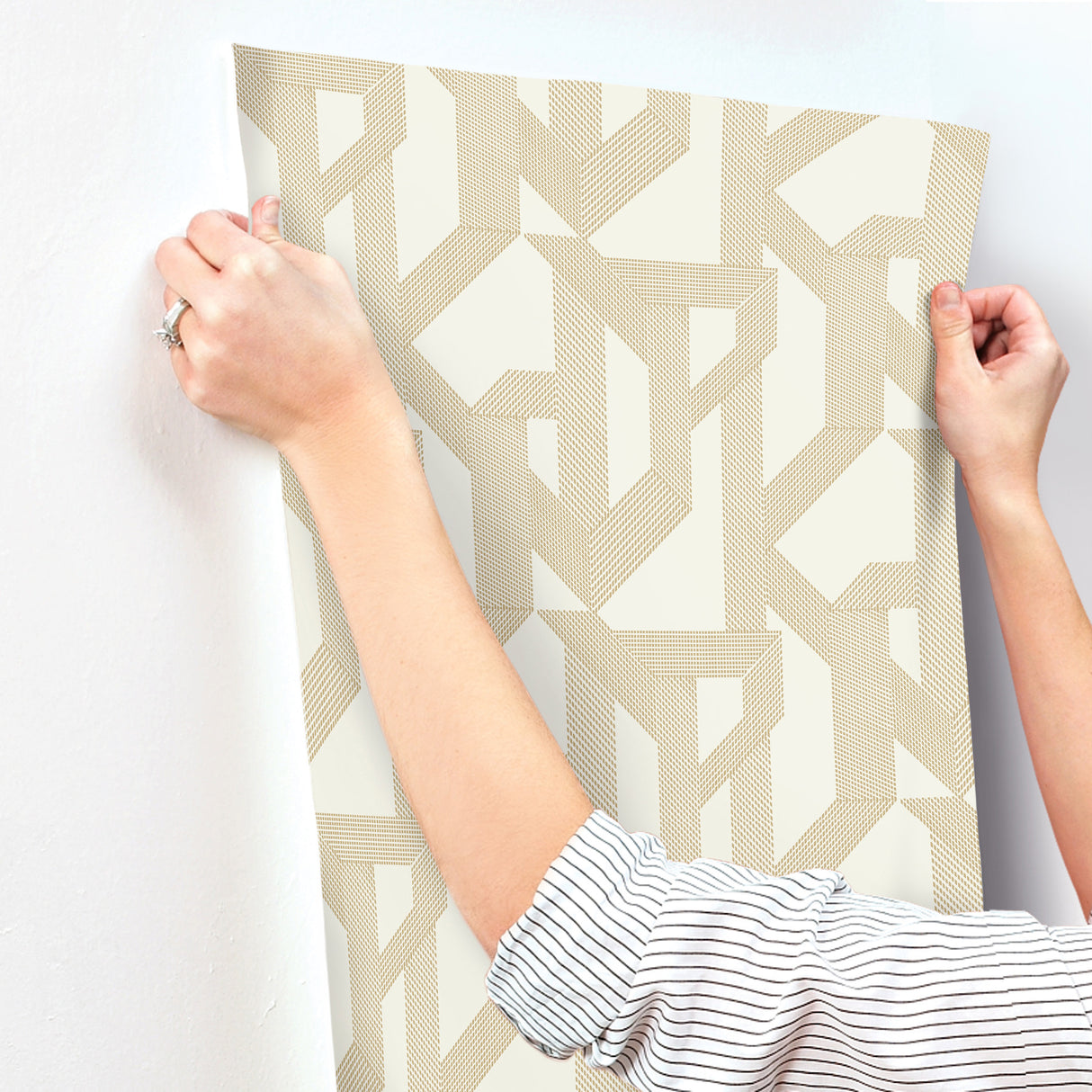 A-Street Prints 4198-27803 Franz Gold Geometric Wallpaper