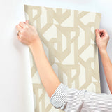 A-Street Prints 4198-27803 Franz Gold Geometric Wallpaper