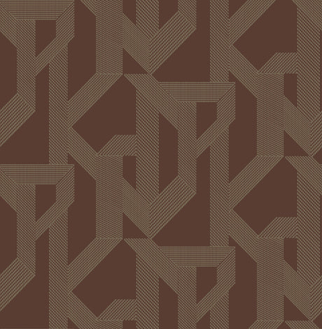 A-Street Prints 4198-27804 Franz Maroon Geometric Wallpaper
