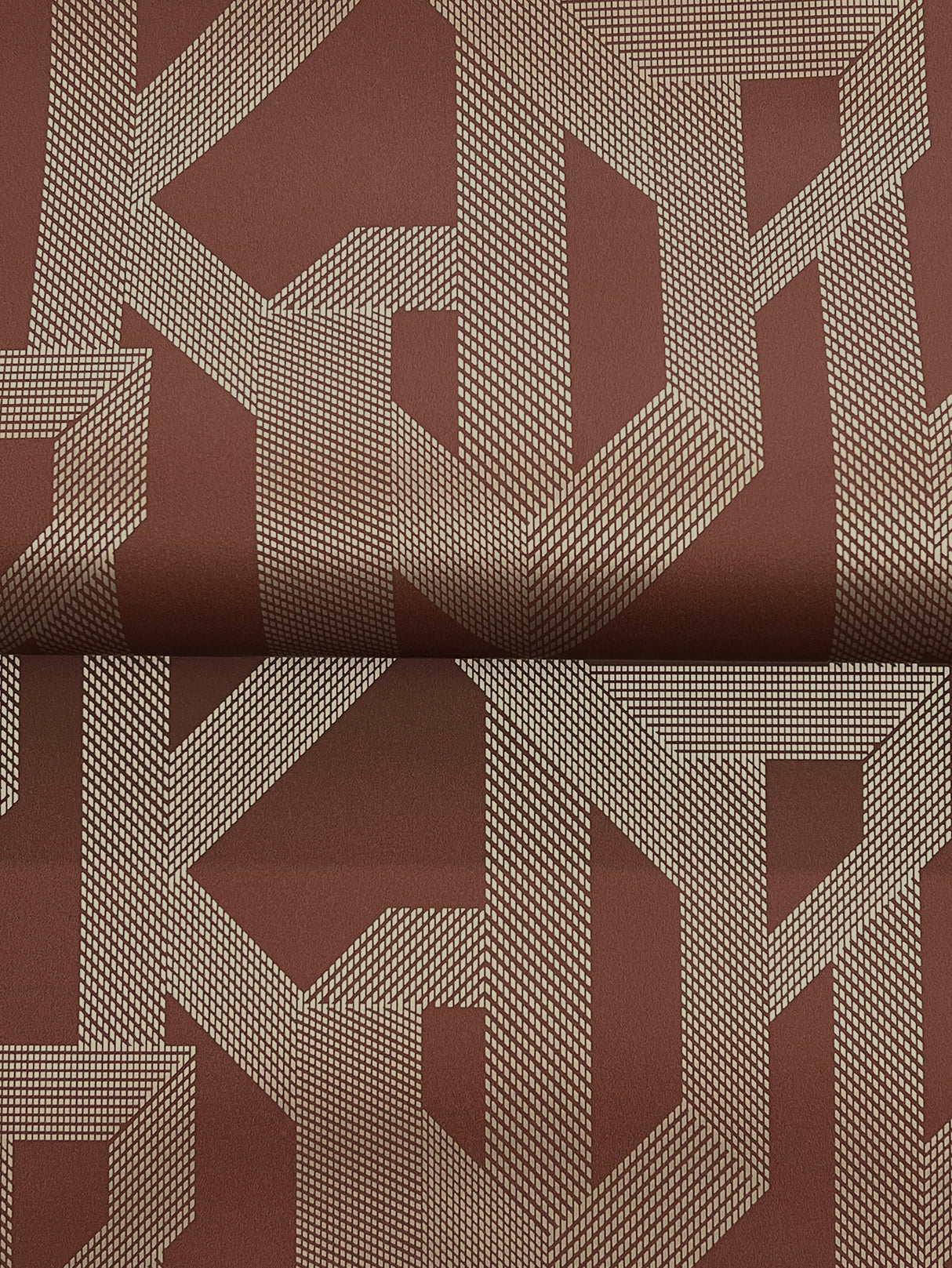 A-Street Prints 4198-27804 Franz Maroon Geometric Wallpaper