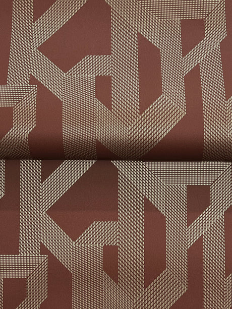 A-Street Prints 4198-27804 Franz Maroon Geometric Wallpaper