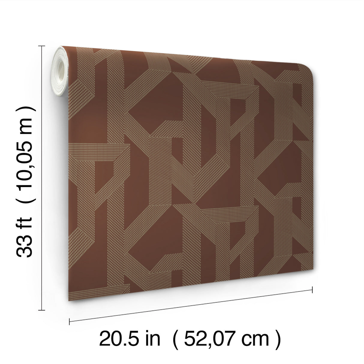 A-Street Prints 4198-27804 Franz Maroon Geometric Wallpaper
