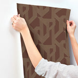 A-Street Prints 4198-27804 Franz Maroon Geometric Wallpaper