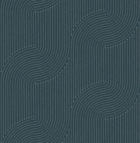 A-Street Prints 4198-27806 Braddock Teal Rhythmic Flow Wallp