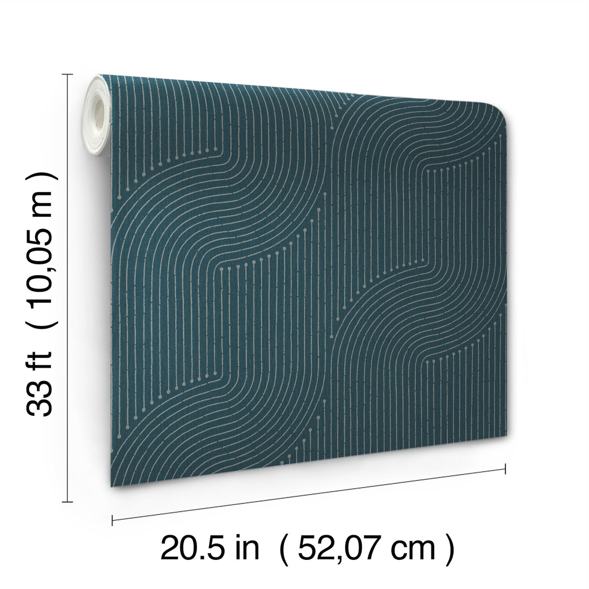 A-Street Prints 4198-27806 Braddock Teal Rhythmic Flow Wallp