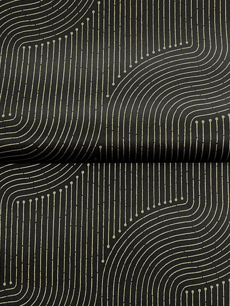 A-Street Prints 4198-27808 Braddock Black Rhythmic Flow Wall