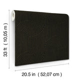 A-Street Prints 4198-27808 Braddock Black Rhythmic Flow Wall