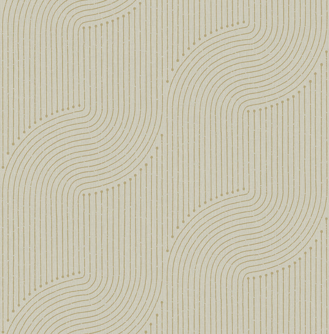 A-Street Prints 4198-27809 Braddock Gold Rhythmic Flow Wallp