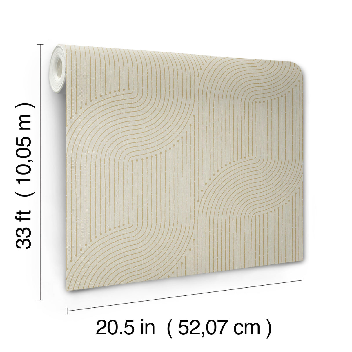 A-Street Prints 4198-27809 Braddock Gold Rhythmic Flow Wallp