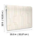 A-Street Prints 4198-27810 Anson Ivory Deco Detailing Wallpa